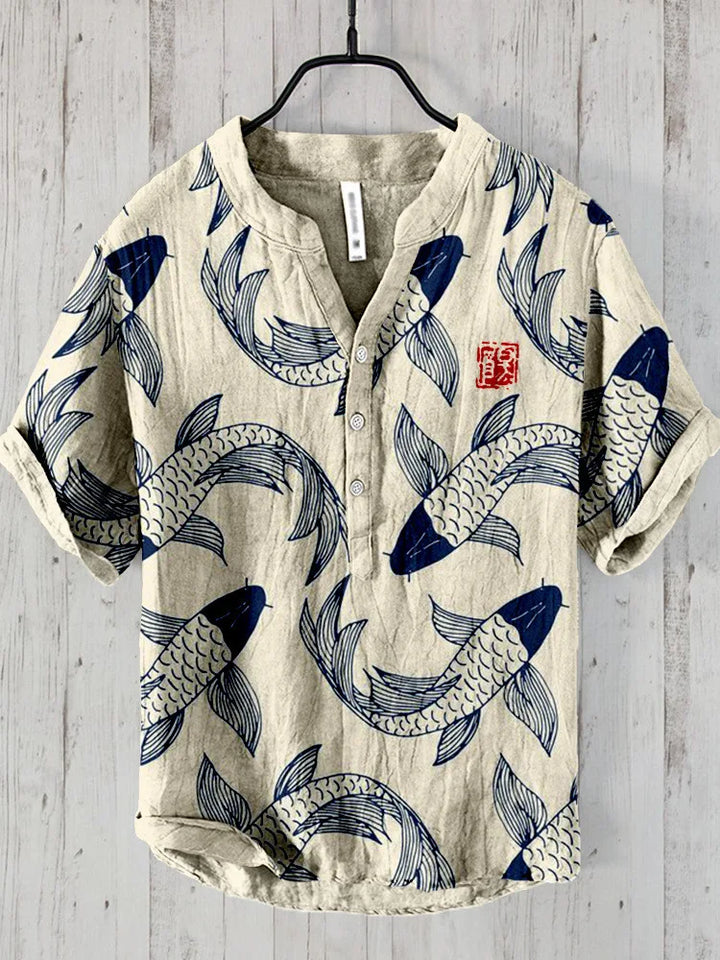 Echoarchiv | Vintage Fisch Japanische Kunst Shirt