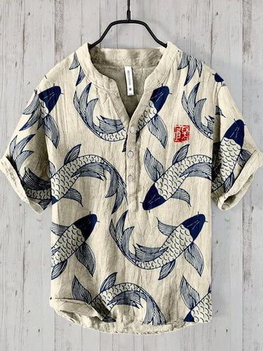 Echoarchiv | Vintage Fisch Japanische Kunst Shirt