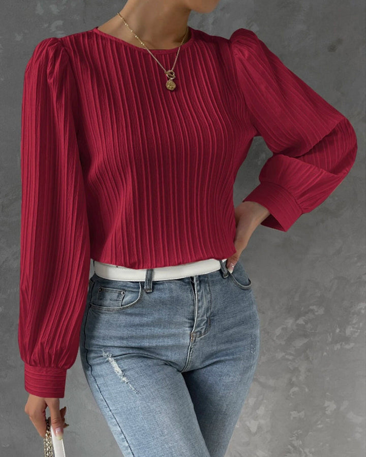 Elegantes Shirt mit Rundhalsausschnitt