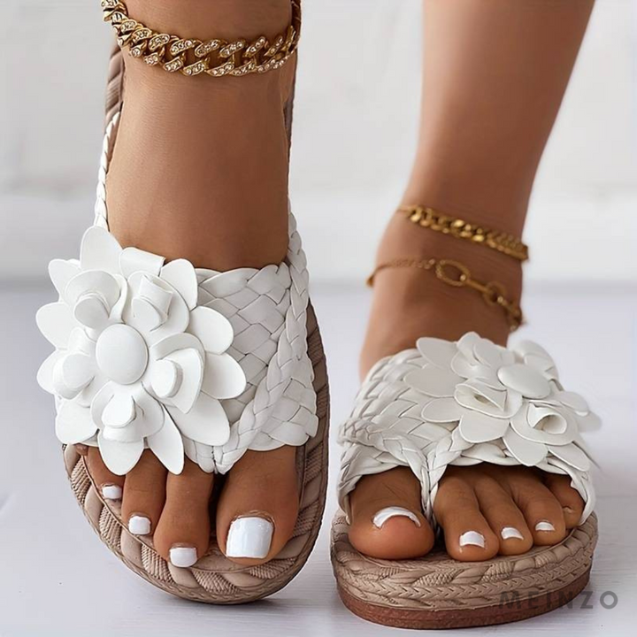 Echoarchiv | Damen-Sandalen mit Offener Zehenspitze und Eleganten Geflochtenen Riemen