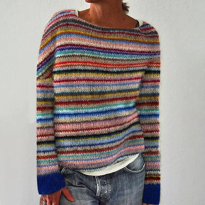 Echoarchiv | Elegante Gestreifte Langarm-Sweater