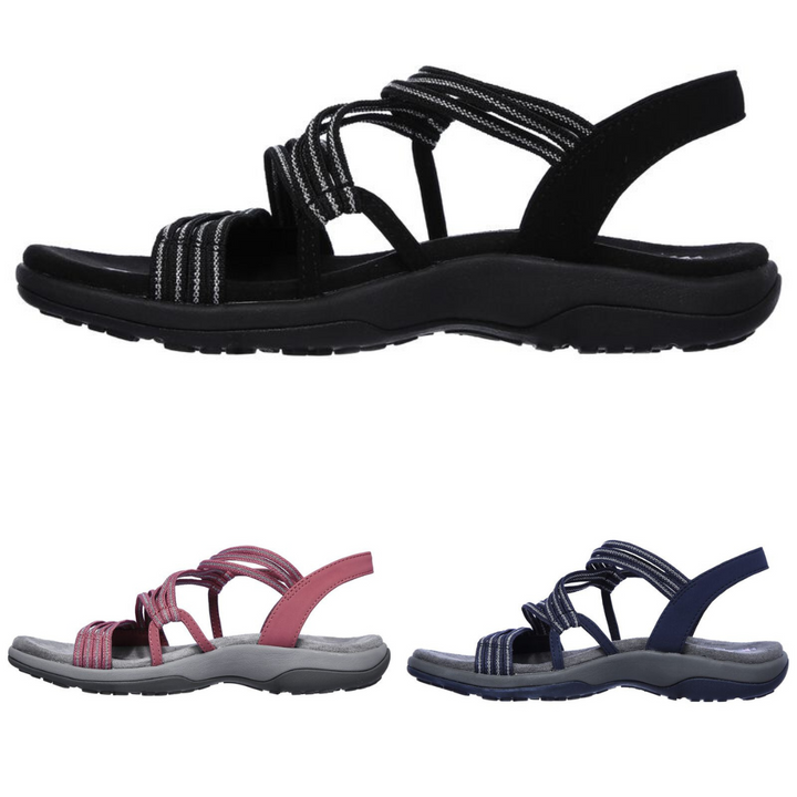 Echoarchiv | Orthopädische Bequeme Riemchensandalen In Übergröße für Die Freizeit | Riemchensandalen mit Weicher Sohle für Den Sommer für Damen