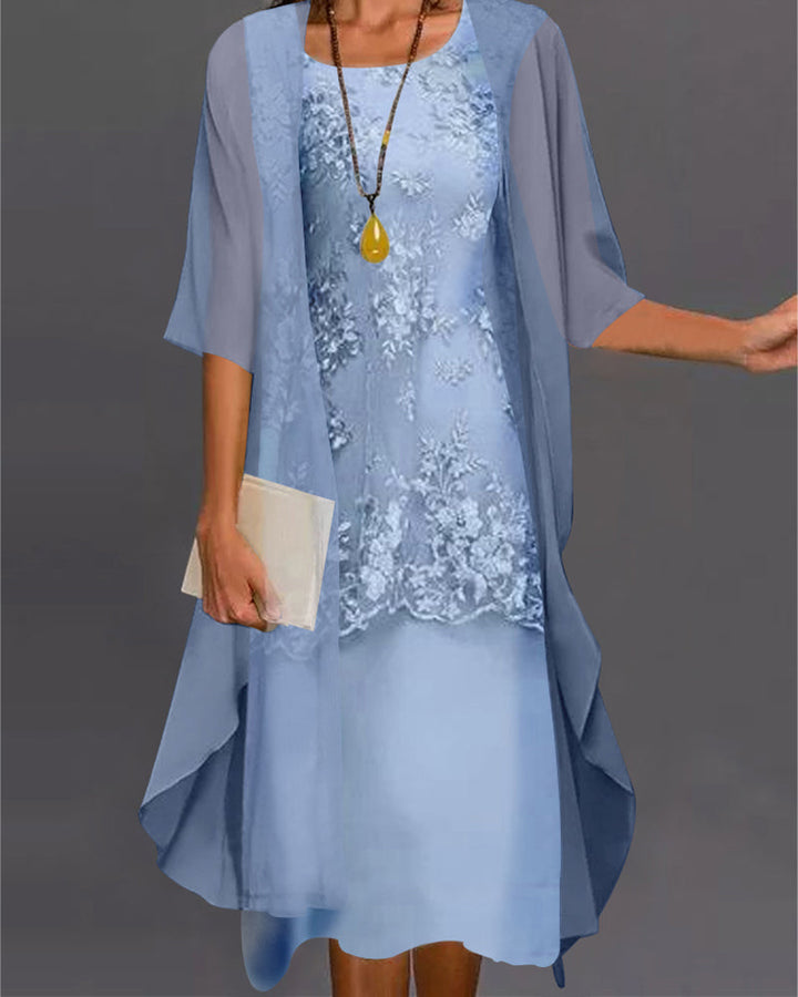 Elegantes Chiffon-Kleid In Zwei Teilen – Élara