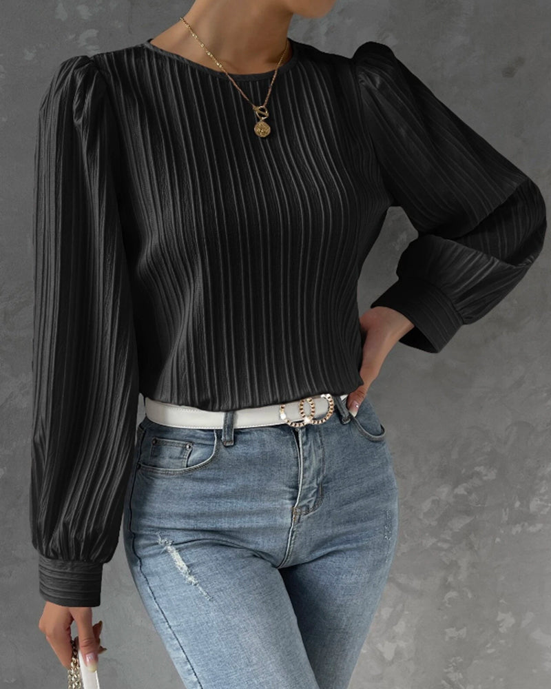 Elegantes Shirt mit Rundhalsausschnitt
