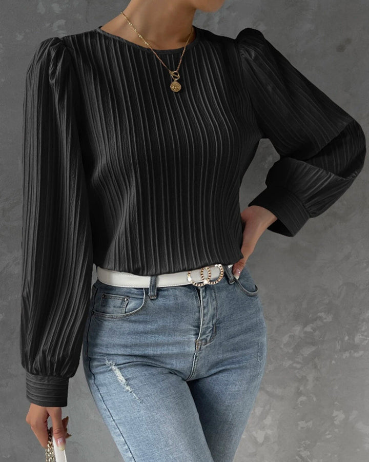 Elegantes Shirt mit Rundhalsausschnitt