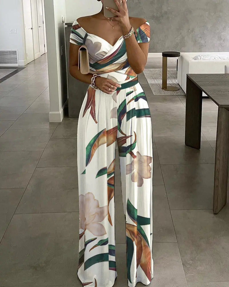 Echoarchiv | Elegantes Jumpsuit Kleid mit Blumenmuster