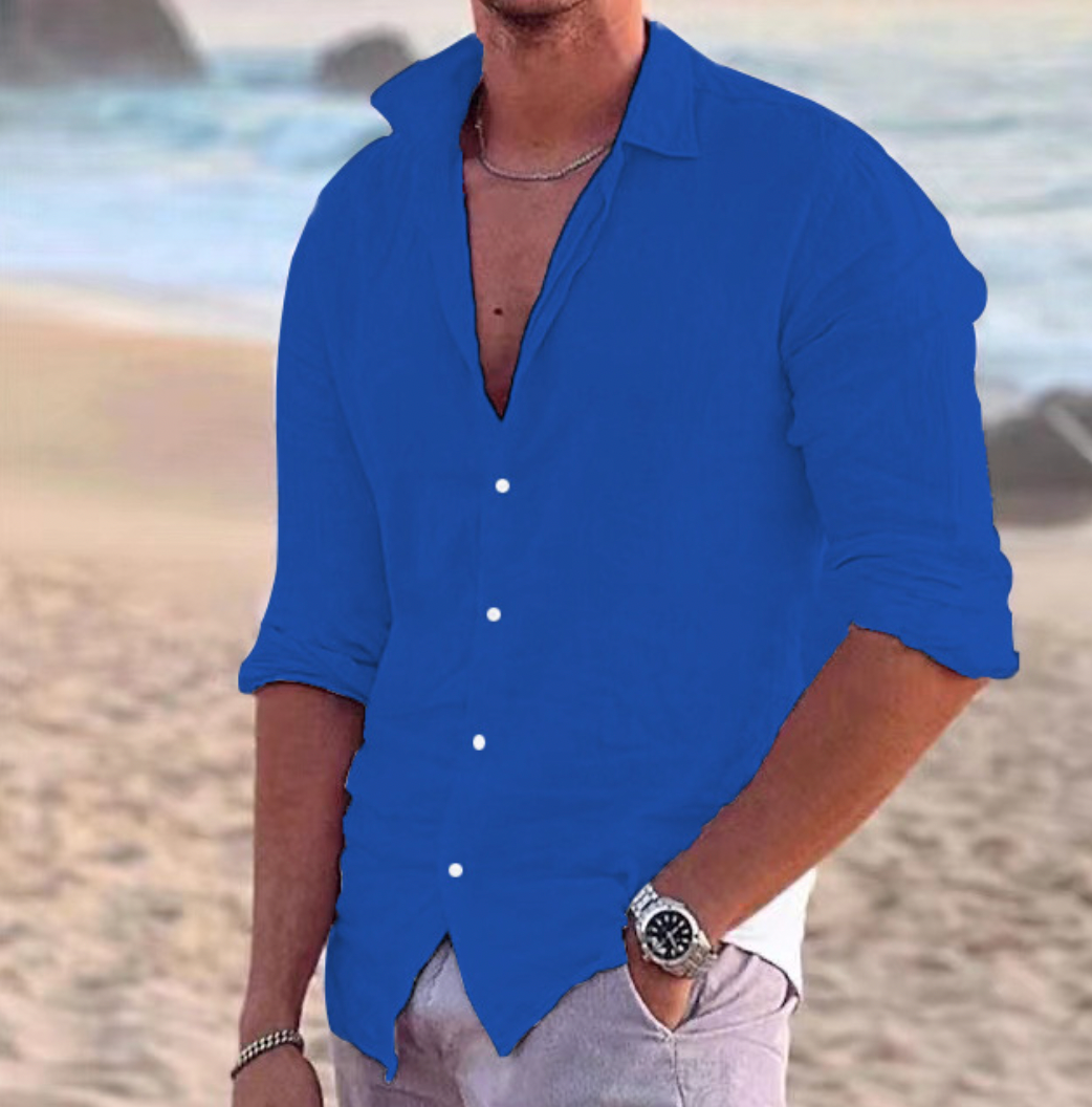 Elegantes Sommerhemd mit Luftigem Leinenstoff – Arvello