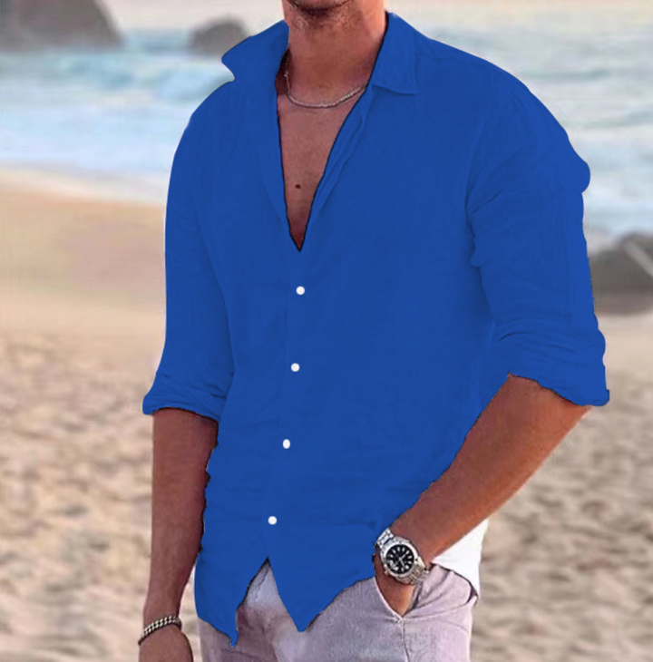 Elegantes Sommerhemd mit Luftigem Leinenstoff – Arvello