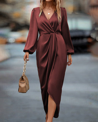 Echoarchiv | Elegante Midi Wickelkleid