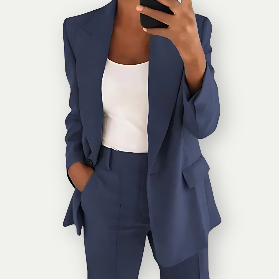 Echoarchiv | Damen Bequeme Blazer Set Formal