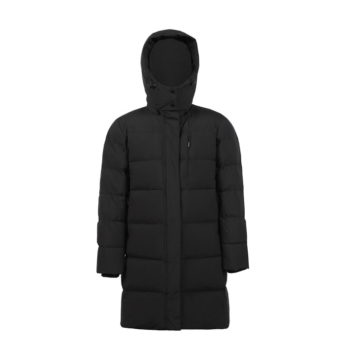 Kurze Damen-Daunenjacke mit abnehmbarer Kapuze