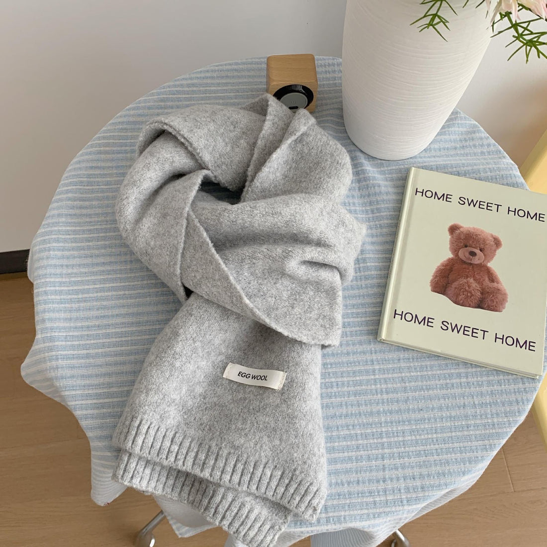 Gestrickter Schal aus Wollmischgewebe, 160 cm