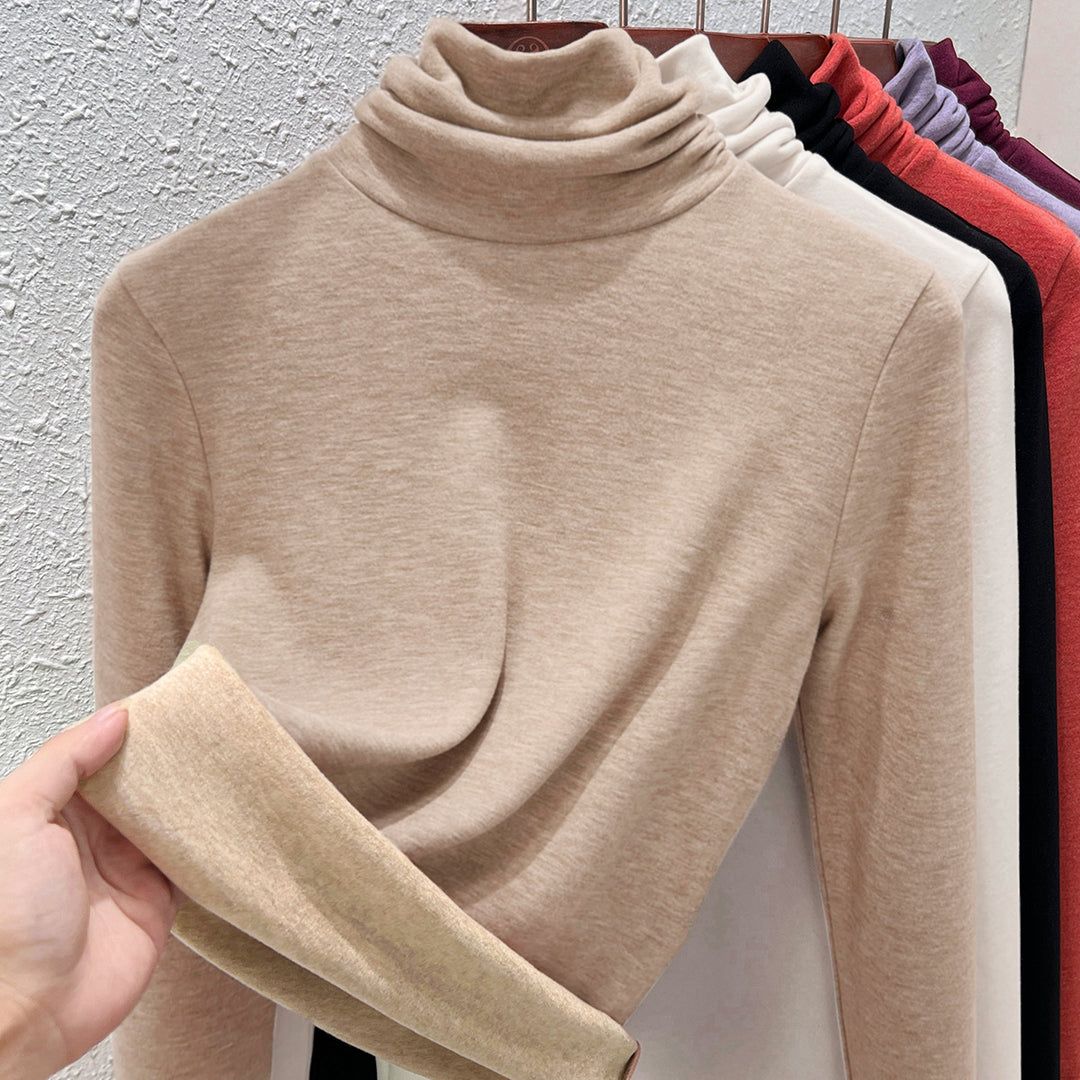 Damen-Thermo-Shirt mit Stehkragen, gefüttert