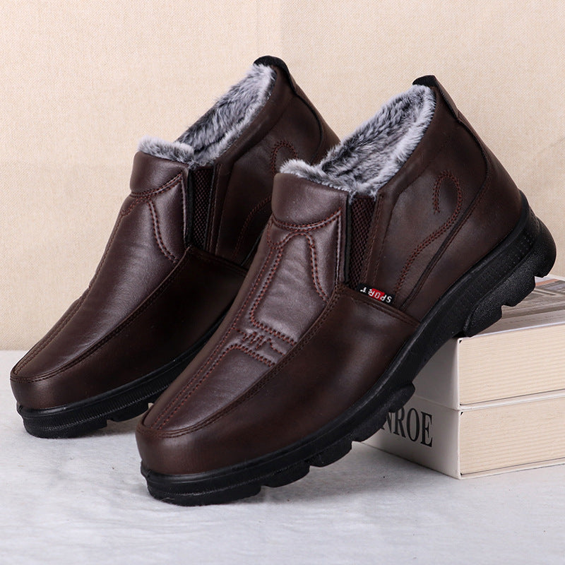 Herren-Winterstiefel, PU-Obermaterial, warm gefüttert