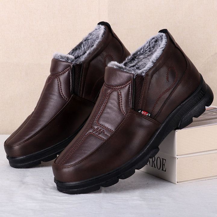 Herren-Winterstiefel, PU-Obermaterial, warm gefüttert