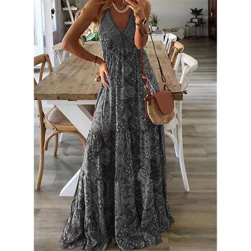 bedrucktes Sommer-Maxikleid - Aiah