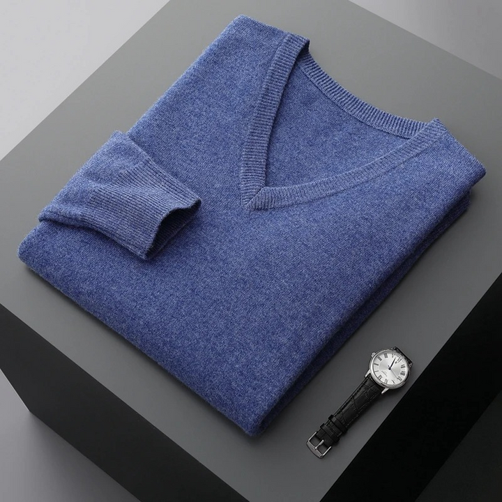 Echoarchiv | Pullover Herren, V-ausschnitt, Weiches Strickmaterial