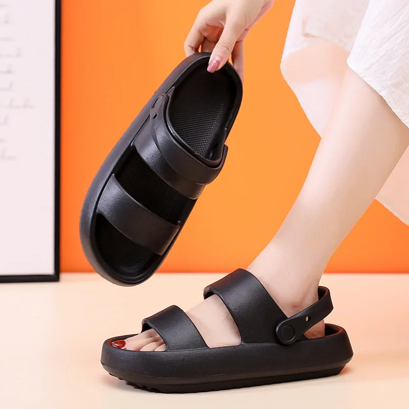 Echoarchiv | Orthopädische Sandalen Comfort Plus Pantoletten mit Doppelriemen Gepolsterte, Lässige Slip-On-Sandalen
