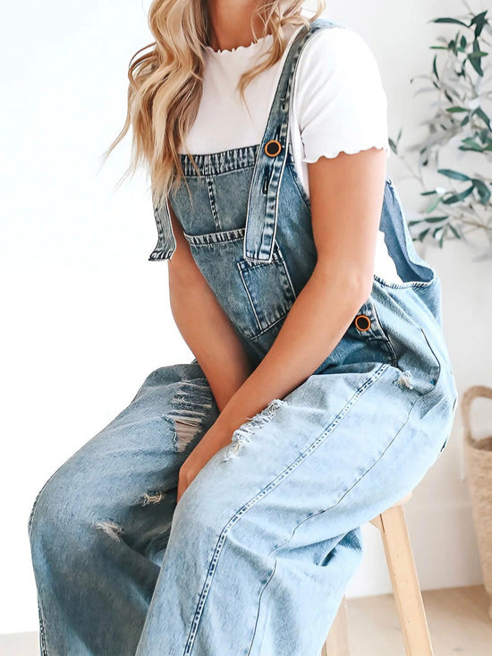Echoarchiv | Damen Lockere Denim Overall Komfortabel & Stilvoll