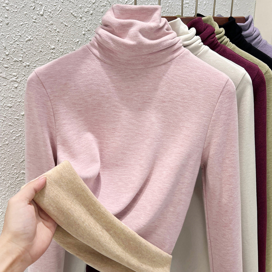 Damen-Thermo-Shirt mit Stehkragen, gefüttert
