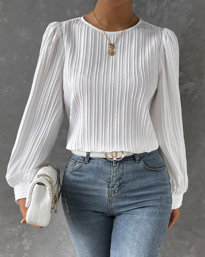 Elegantes Shirt mit Rundhalsausschnitt