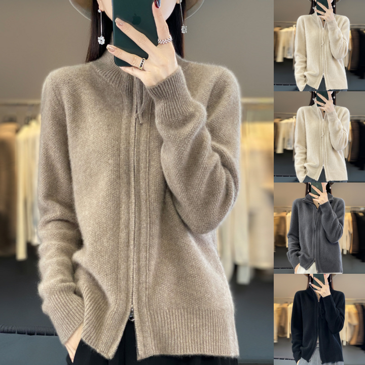 Echoarchiv | Strickjacke mit elegantem Design und Reißverschluss