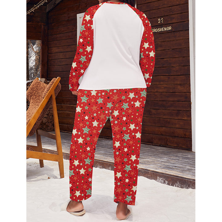 Damen-Pyjama-Set mit Langarm, Übergröße