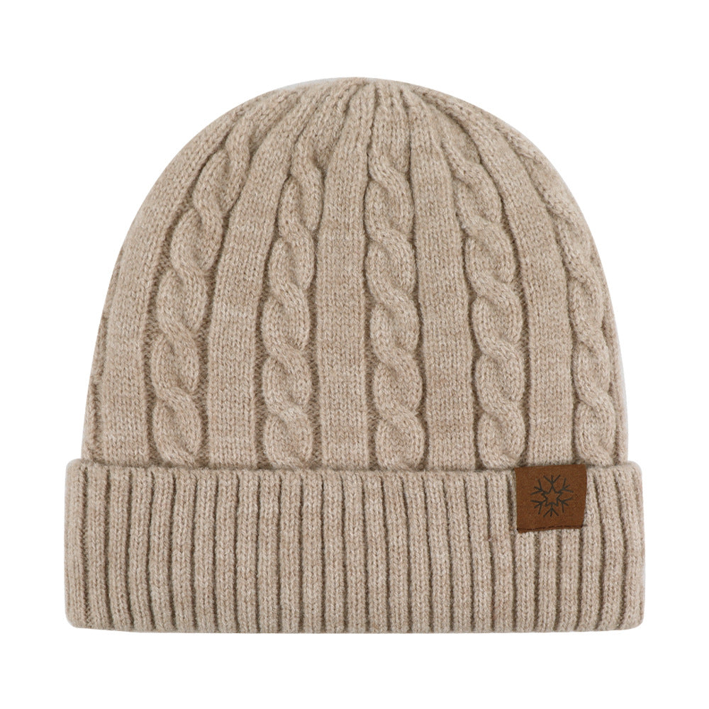Gefütterte Strickmütze mit Umschlag, Winter