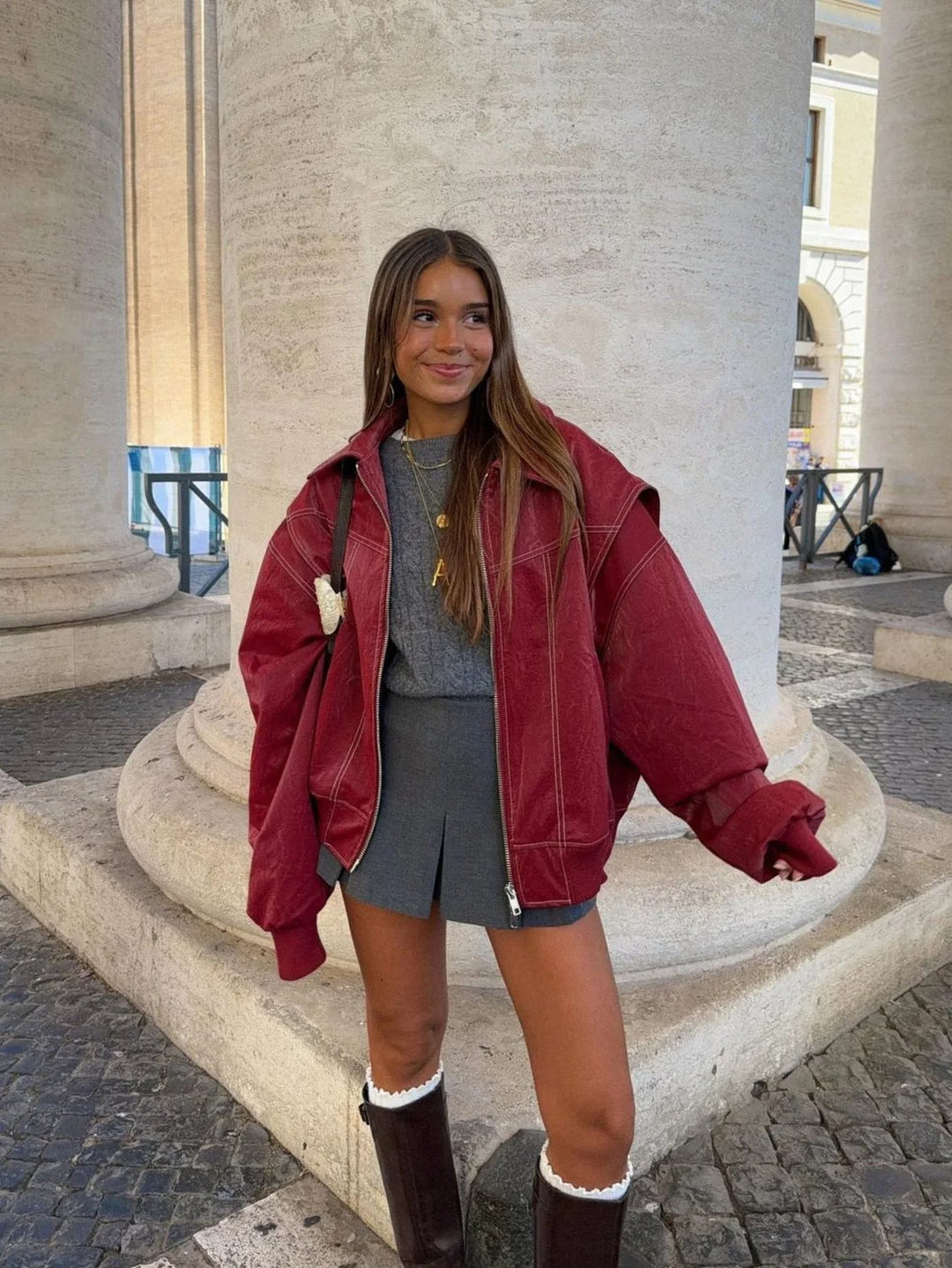 Echoarchiv | Übergröße Jacke mit Reißverschluss und Eleganter Optik