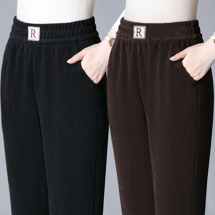 Cord-Hose für Damen, Karottenform, gefüttert