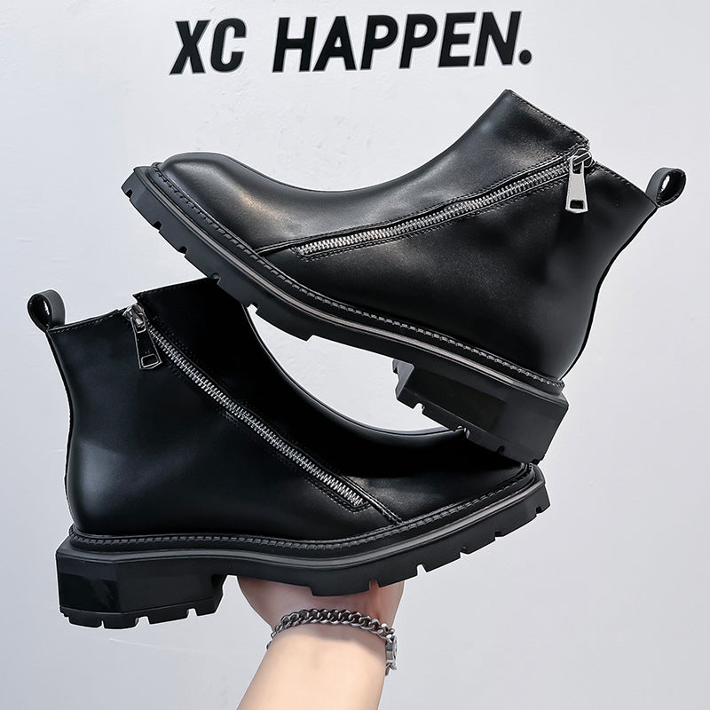 Herren-Chelsea-Stiefel mit Reißverschluss, 4512-A