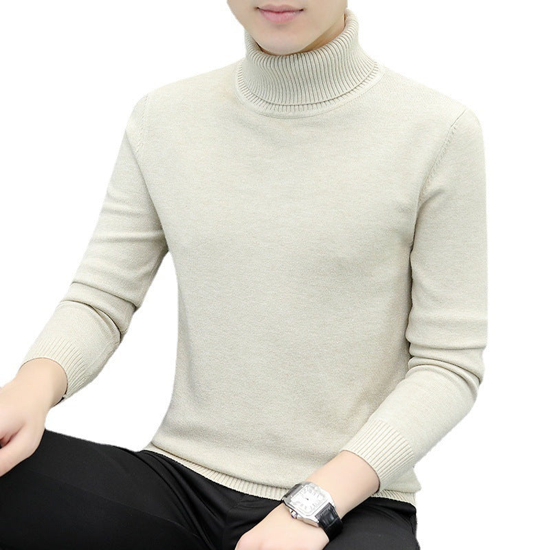Herren-Rollkragenpullover, langärmelig, schmal geschnitten