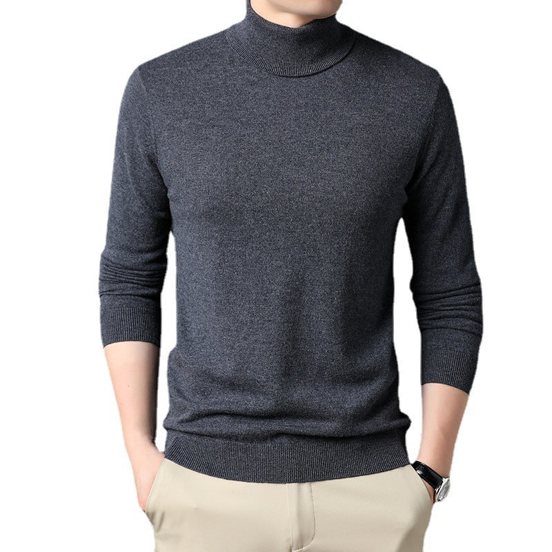Herren-Kaschmirpullover, Rollkragen, körperbetonter Schnitt