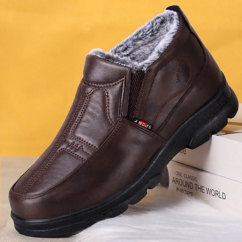 Herren-Winterstiefel, PU-Obermaterial, warm gefüttert