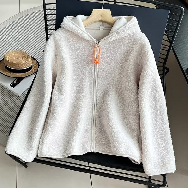 Gefütterte Kapuzenjacke aus Teddyfleece