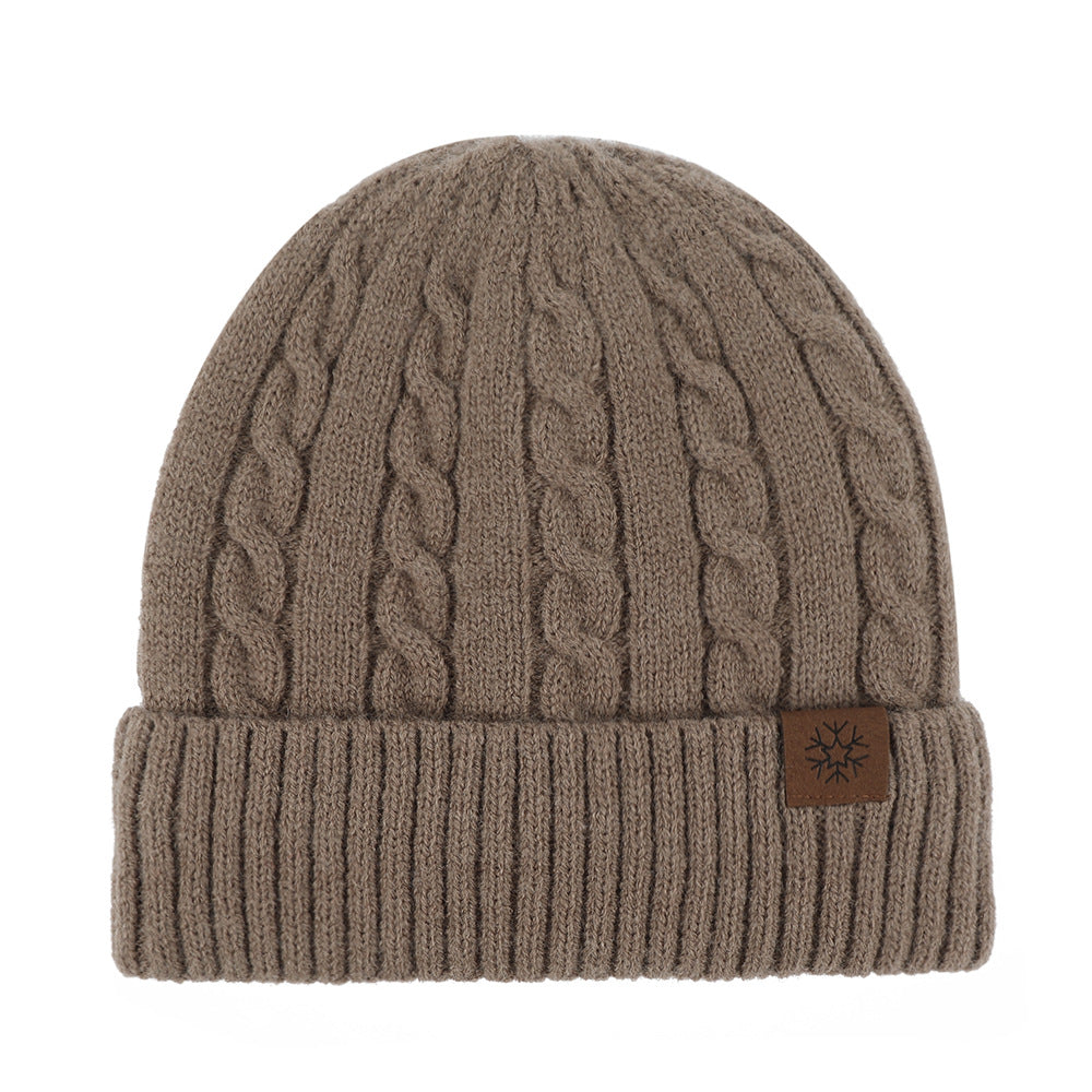 Gefütterte Strickmütze mit Umschlag, Winter