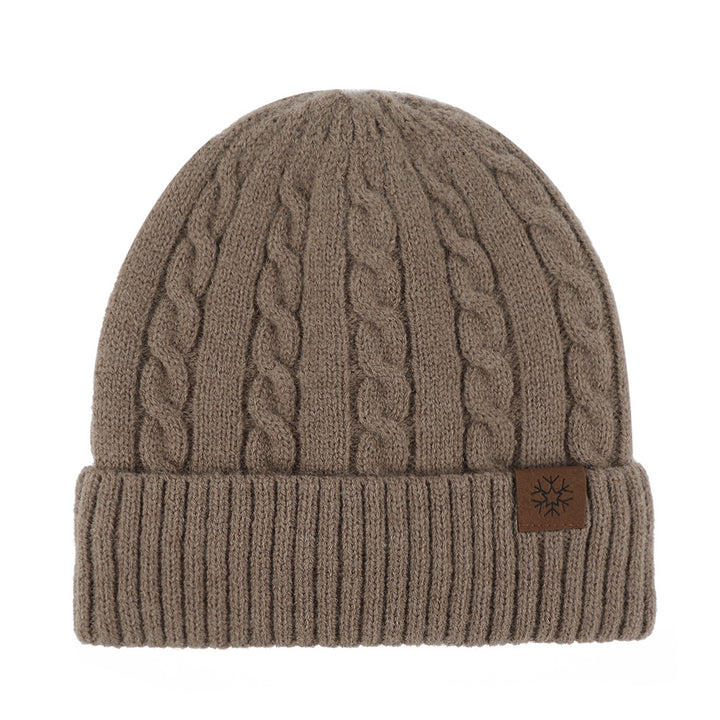 Gefütterte Strickmütze mit Umschlag, Winter