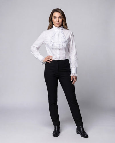 Damen Rüschbluse mit eleganten Ärmelaufschlägen Echo Archiv
