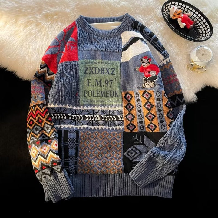 Gefütterter Strickpullover, Unisex, Winter-Modell
