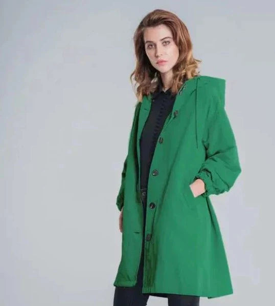 Echoarchiv | Übergroße Kapuzen-Windbreaker-Regenjacke