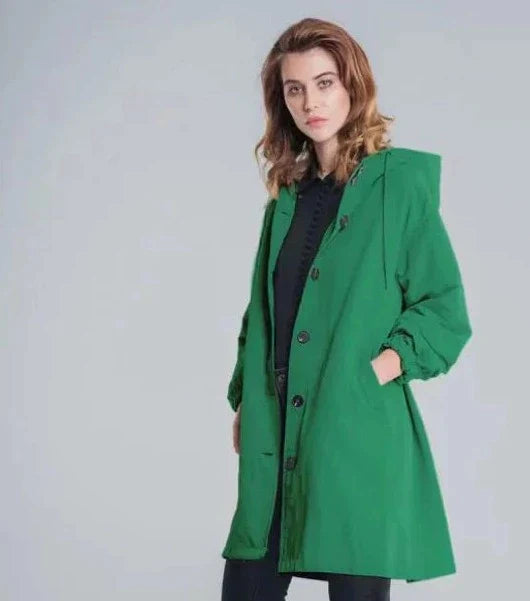 Echoarchiv | Übergroße Kapuzen-Windbreaker-Regenjacke
