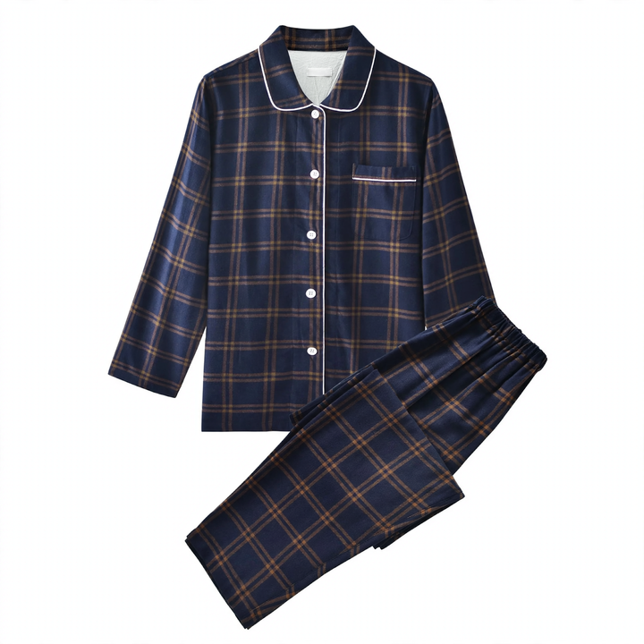 Flanell-Schlafanzug-Set für Damen und Herren