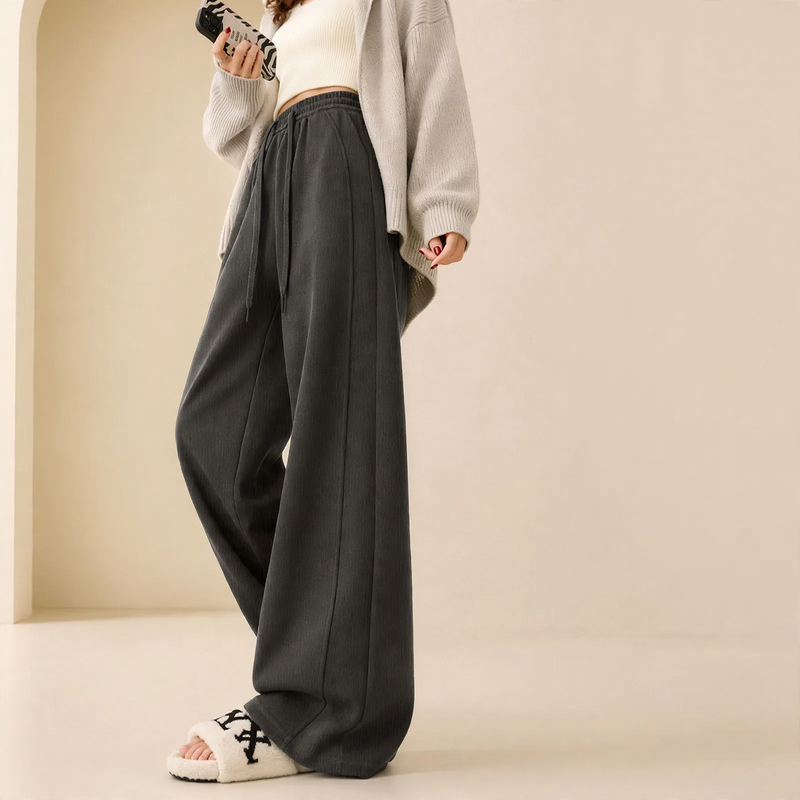 Damen-Cordhose, gerade Passform, gefüttert