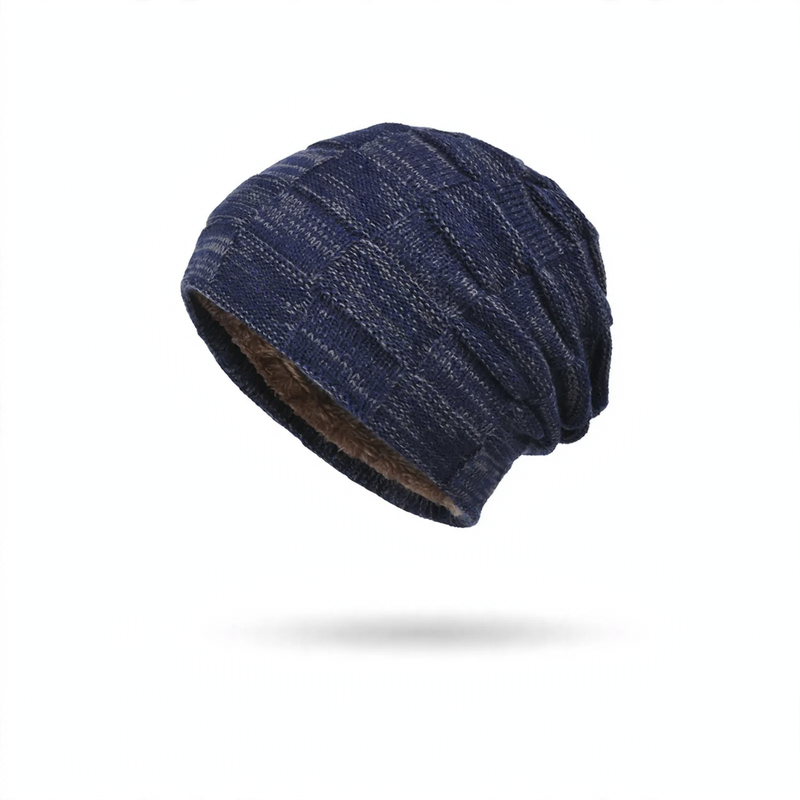 Winter-Strickmütze und Schal Set, gefüttert