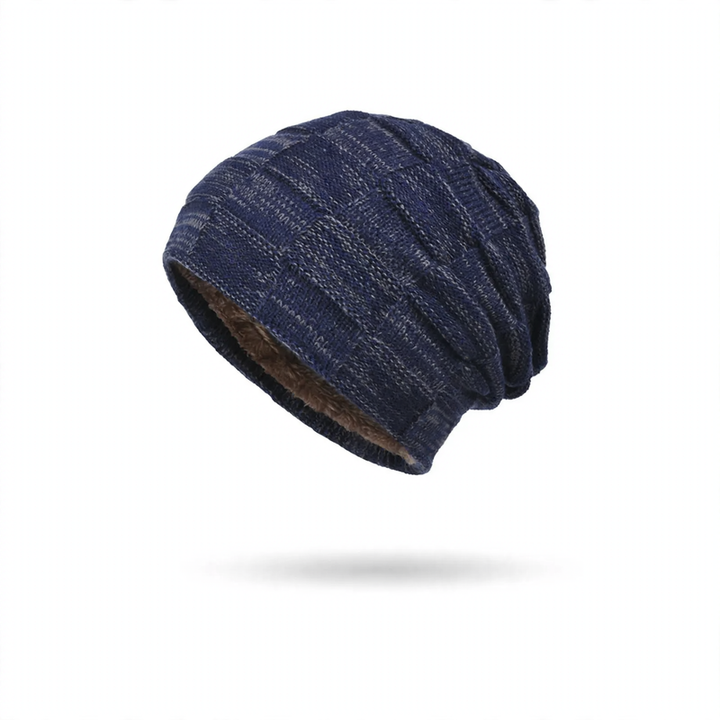 Winter-Strickmütze und Schal Set, gefüttert
