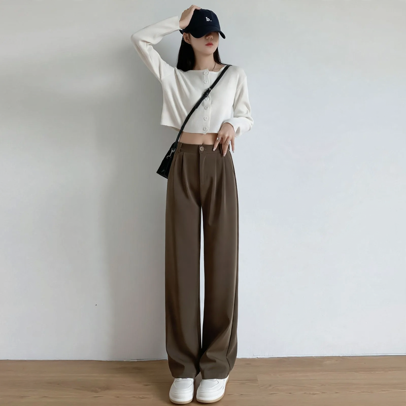 Elegante Cord-Anzughose mit weitem Bein