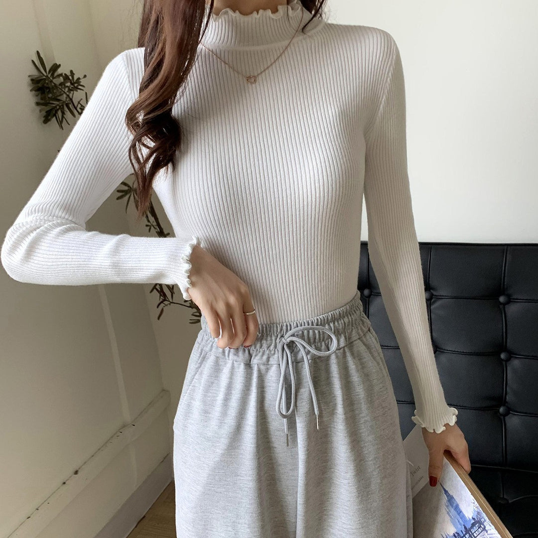 Vielseitiger Damen-Strickpullover mit Stehkragen