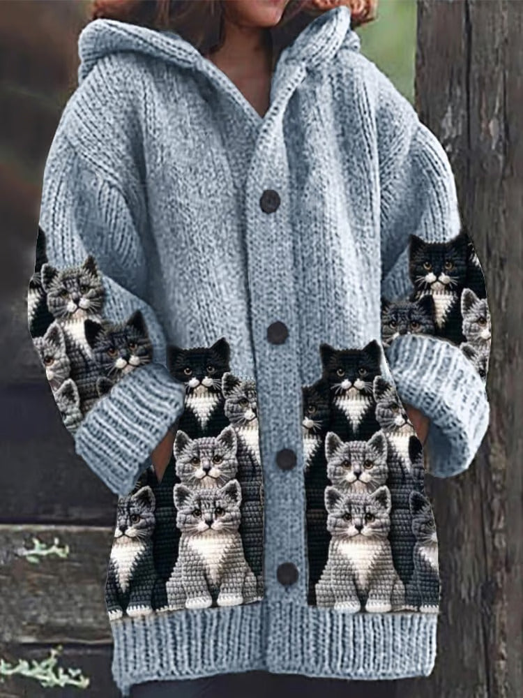 Echoarchiv | Skurrile Katze Strickjacke
