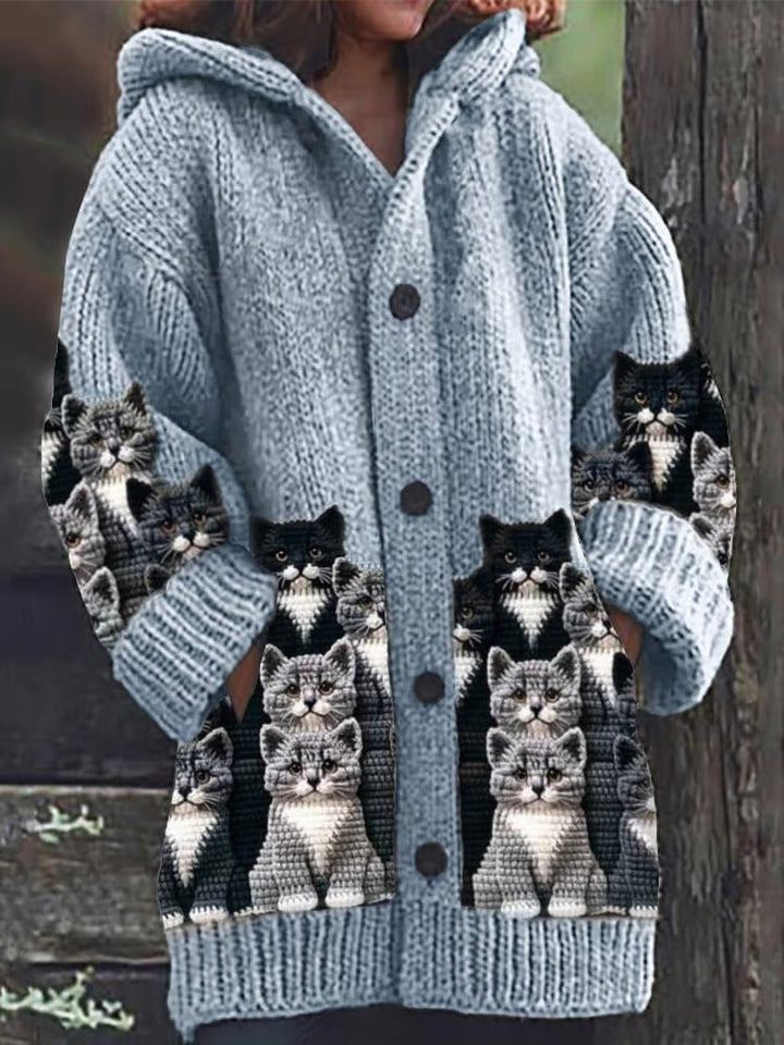 Echoarchiv | Skurrile Katze Strickjacke