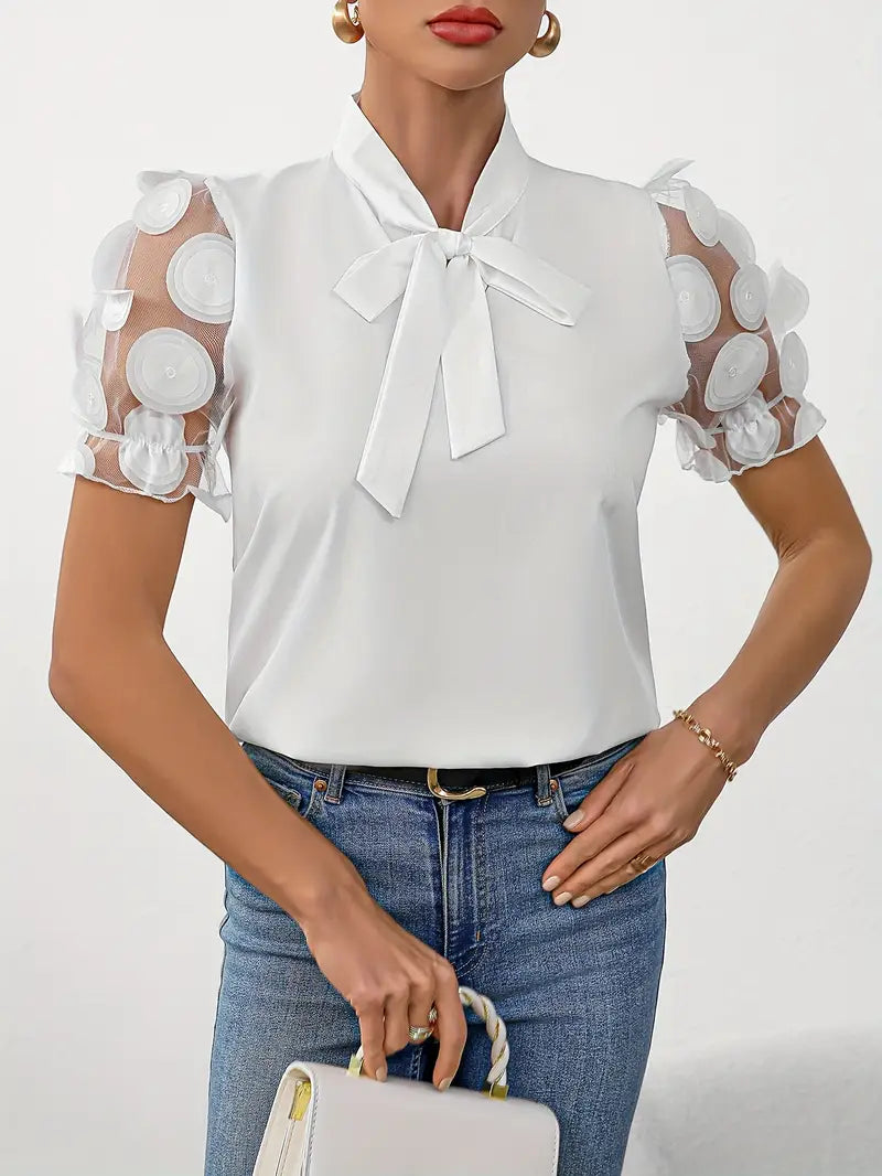 Echoarchiv | Bluse mit Transparenten Puffärmeln